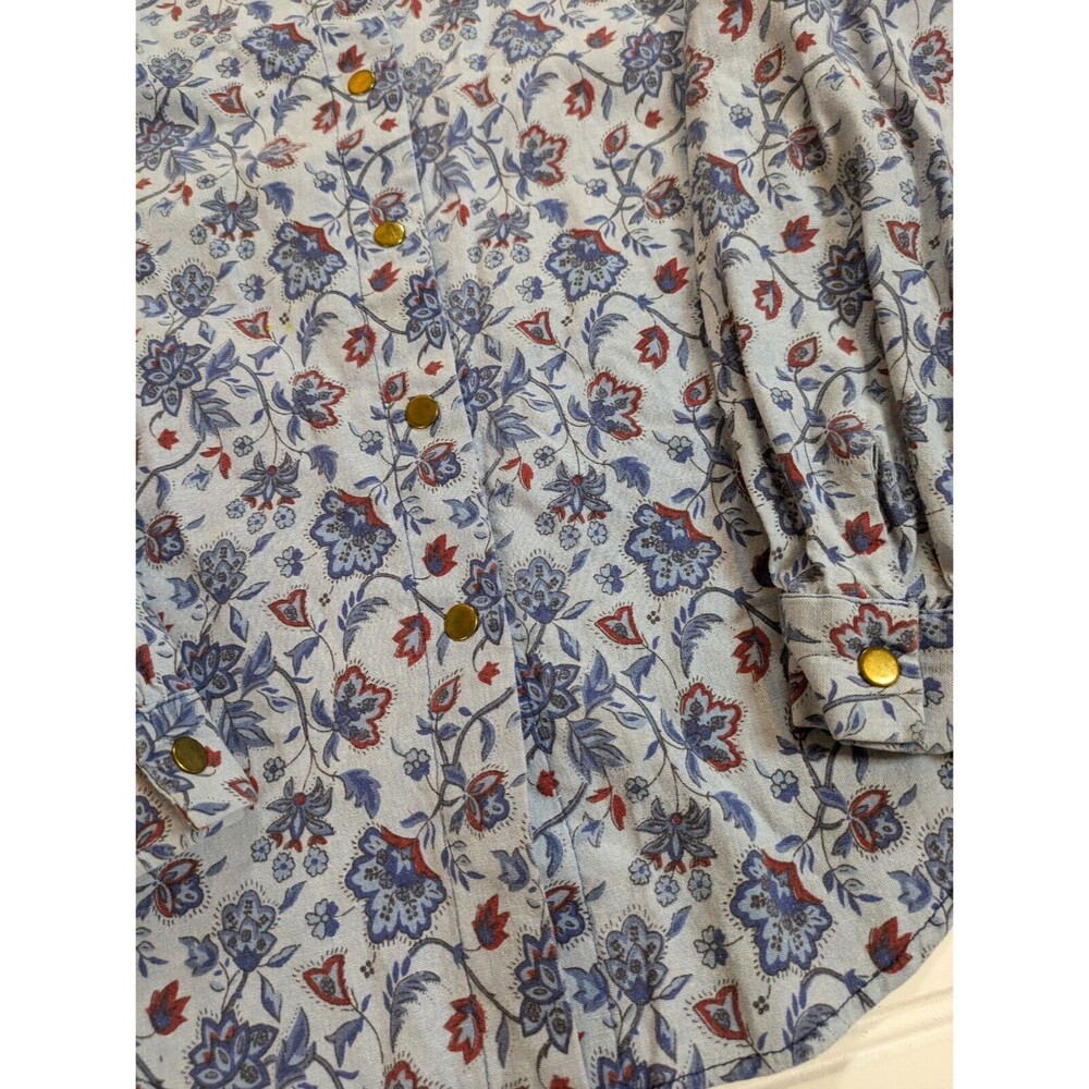 Girls Western Wear Outfit Size 10 Denim Skirt Vest Shirt Floral Costume Handmade - Picture 7 of 16